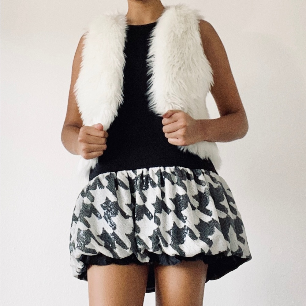 Justice: Faux Fur white vest